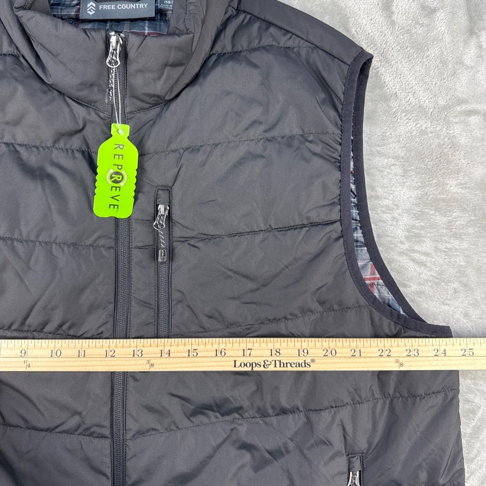 Free Country Vest Mens XXL Black Quilted Puffer NEW - Picture 4 of 8